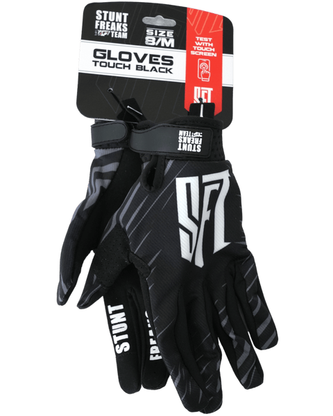 Motokrosa cimdi SFT Touch Black melni STUNT FREAKS TEAM MOTOVEIKALS 21