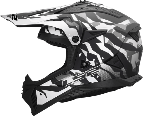 Motokrosa ķivere (MX) LS2 MX708 FAST II GROTESK BLACK GREY LS2 MOTOVEIKALS 21