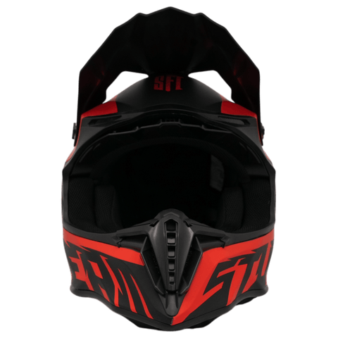 Motokrosa ķivere SFT Flatout Red sarkana STUNT FREAKS TEAM MOTOVEIKALS 21