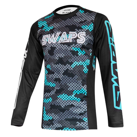 Motokrosa krekls SWAPS - Maillot Cross CAMO zils L SWAPS MOTOVEIKALS 21