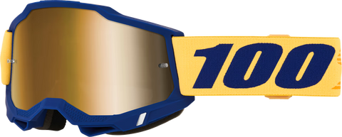 Motokrosa (MX) brilles 100% Accuri 2 Desoto True Gold Mirror 100% MOTOVEIKALS 21