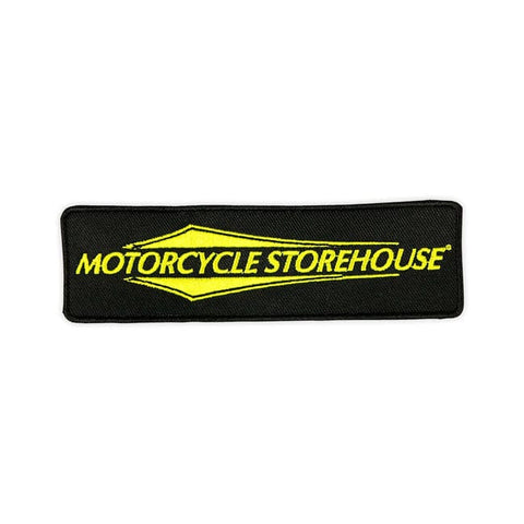 Motorcycle storehouse, logo patch. Black MCS MOTOVEIKALS 21