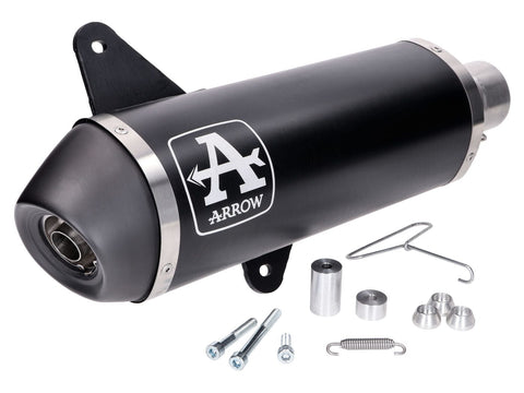 muffler Arrow Urban aluminum black for Vespa GTS 300 4-stroke LC Euro5 2020- ARROW AUSPUFF MOTOVEIKALS 21