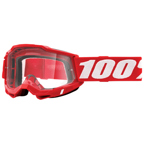MX aizsargbrilles 100% Accuri 2 red / clear 100% MOTOVEIKALS 21