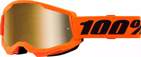 MX aizsargbrilles 100% STRATA 2 orange / gold mirror 100% MOTOVEIKALS 21