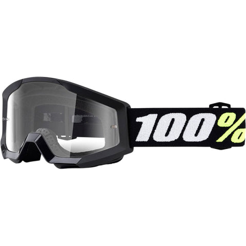 MX aizsargbrilles 100% STRATA MINI GROM black clear lens 100% MOTOVEIKALS 21