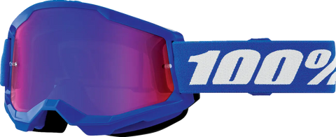 MX brillēs 100% Strata 2 Junior Blue / Mirror Red-Blue 100% MOTOVEIKALS 21