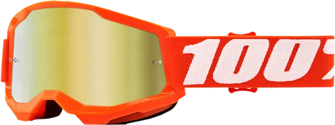 MX brilles 100% Strata 2 Junior Orange / Mirror Gold MOTOVEIKALS 21 MOTOVEIKALS 21
