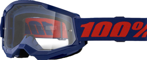 MX brilles 100% Strata 2 Navy Clear Lens 100% MOTOVEIKALS 21