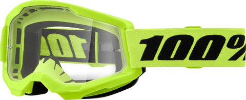MX brilles 100% Strata 2 Neon Yellow / Clear 100% MOTOVEIKALS 21