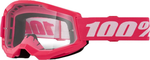 MX brilles 100% Strata 2 Pink Clear Lens 100% MOTOVEIKALS 21