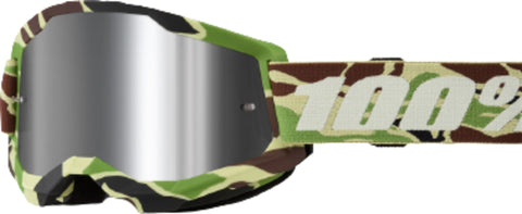 MX brilles 100% Strata 2 War Camo Mirror Silver Lens 100% MOTOVEIKALS 21
