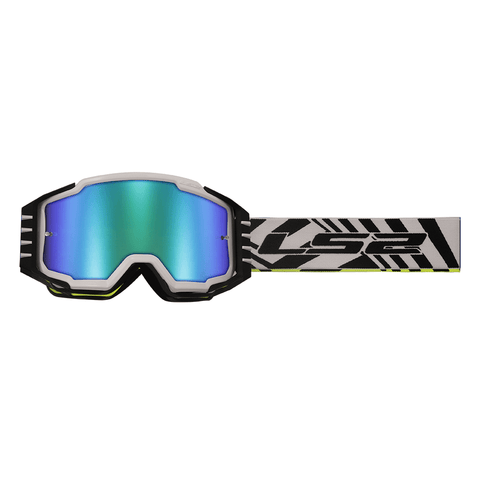 MX brilles CHARGER PRO H-V white iridium lēca LS2 MOTOVEIKALS 21