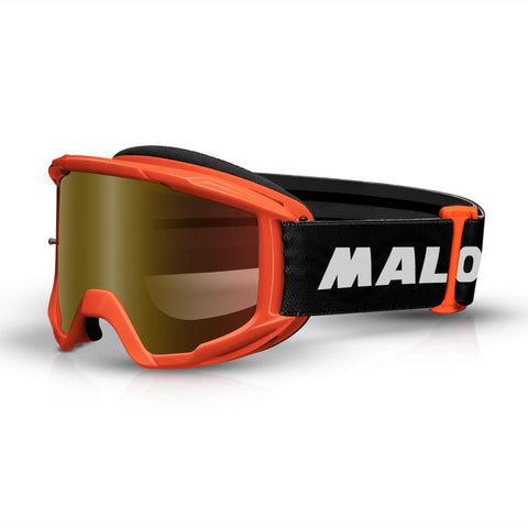 MX brilles MALOSSI ar spoguļtipa oranžu lēcu MALOSSI MOTOVEIKALS 21