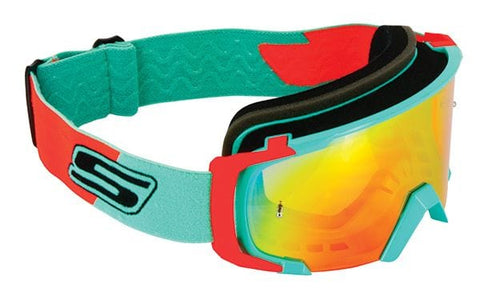 MX brilles S-Line SCRUB blue / orange / orange-iridium ekrāns S-LINE MOTOVEIKALS 21