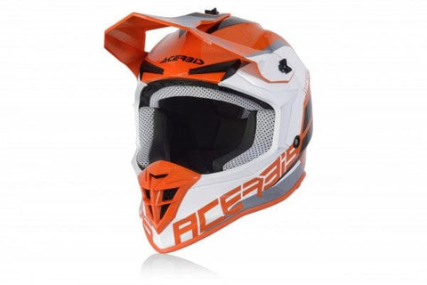 MX ķivere ACERBIS LINEAR HELMETS orange / white M ACERBIS MOTOVEIKALS 21