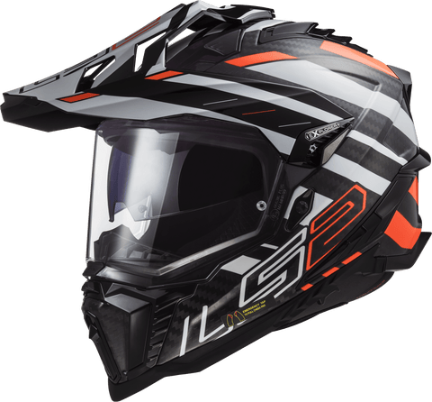 MX ķivere LS2 C EXPLORER EXTEND EDGE CARBON MX701 black fluo orange LS2 MOTOVEIKALS 21