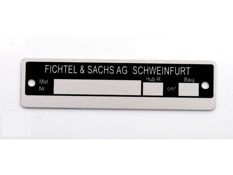 Nameplate engine Goebel for Hercules Prima M, G3, GT, GX, HR, SB 220, 219, MK, KX, K 50 Ultra, Supra 4 GP, Enduro GOEBEL MOTOVEIKALS 21