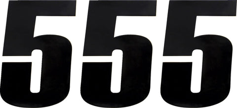 Number Moose #5 6" Black MOOSE RACING HARD-PARTS MOOSE RACING MOTOVEIKALS 21