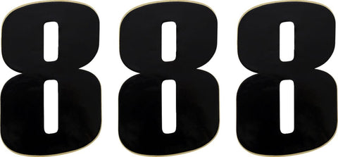 Number Moose #8 6" Black MOOSE RACING HARD-PARTS MOOSE RACING MOTOVEIKALS 21