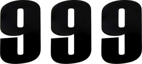 Number Moose #9 6" Black MOOSE RACING HARD-PARTS MOOSE RACING MOTOVEIKALS 21