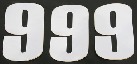 Number Moose #9 6" White MOOSE RACING HARD-PARTS MOOSE RACING MOTOVEIKALS 21