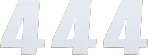Number Mse #4 4.5" White MOOSE RACING HARD-PARTS MOOSE RACING MOTOVEIKALS 21
