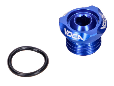 Oil filler plug VOCA V2 CNC blue for Minarelli AM, Generic, KSR-Moto, Keeway, Motobi, Ride, 1E40MA, 1E40MB VOCA RACING MOTOVEIKALS 21