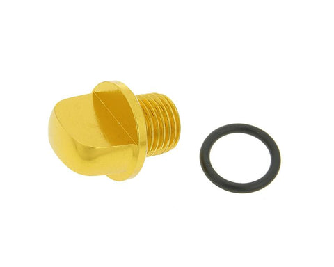 oil filler screw / oil screw plug aluminium gold for Minarelli VPARTS MOTOVEIKALS 21