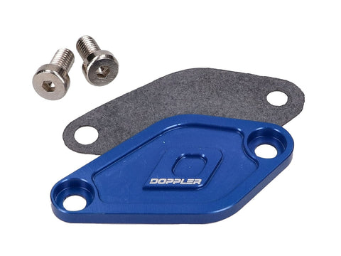 oil pump cover Doppler blue for Minarelli AM6, Derbi EBE, EBS, D50B DOPPLER MOTOVEIKALS 21