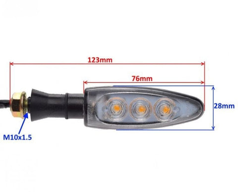 Pagrieziena lukturi 3 LED / M10x1.5 REPLICA MOTOVEIKALS 21