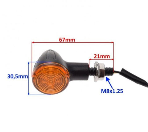 Pagrieziena lukturi LED Bullet Amber REPLICA MOTOVEIKALS 21
