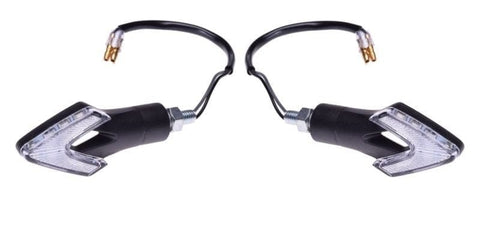 Pagrieziena lukturi melni LED white lens REPLICA MOTOVEIKALS 21