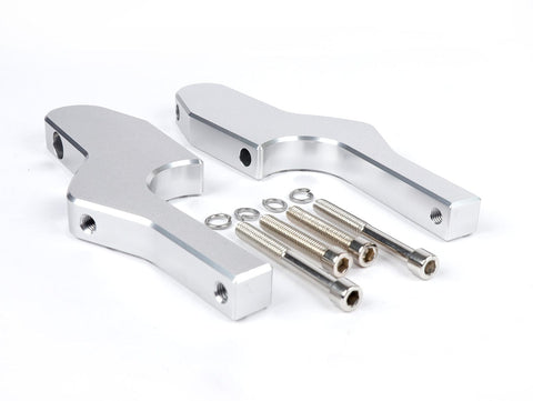 Pair of foot peg adapters for pillion rider -MOTO NOSTRA, CNC, silver- Vespa GT, GTL, GTS, GTV 125-300 MOTO NOSTRA MOTOVEIKALS 21