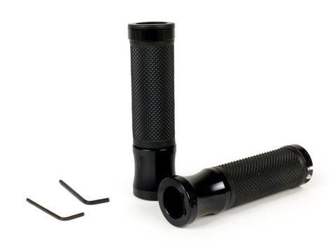 Pair of grips (pair) -MOTO NOSTRA Alu Rub, diamond pattern- Vespa GT, GTL, GTS 125-200-250-300cc, Ų 22.5-24mm, l=128mm - black MOTO NOSTRA MOTOVEIKALS 21