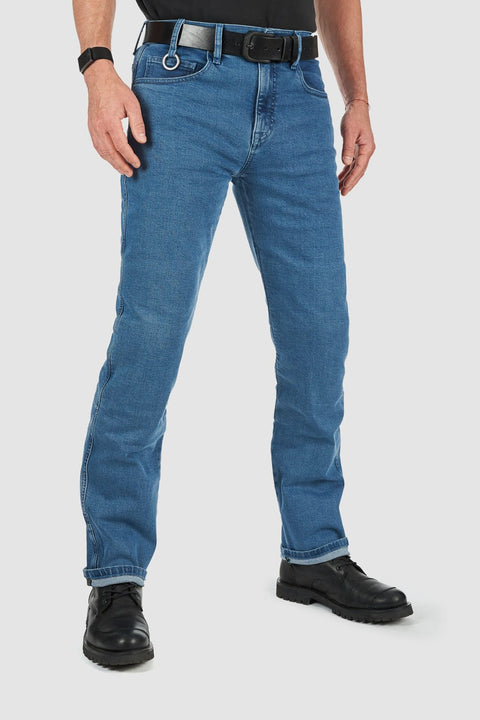 PANDO MOTO JAMES REGULAR BLUE moto džinsi vīriešiem (Regular Fit, Cordura®) AA PANDO MOTO MOTOVEIKALS 21