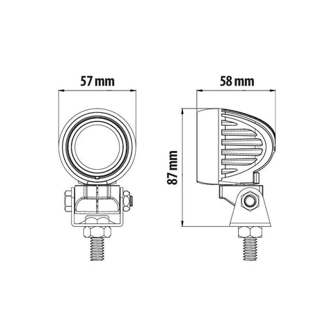 Papildus LED lukturis Lampa Cyclops-Round 1.gab. LAMPA MOTOVEIKALS 21