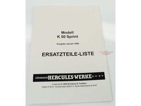 Parts catalog Hercules for K 50 Sprint DIVERSE / IMPORT MOTOVEIKALS 21