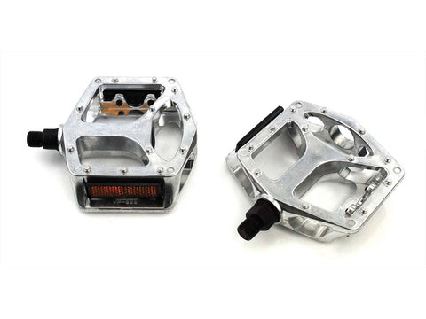 Pedal pair aluminum silver Cross Custom for BMX Bike Moped Moped DIVERSE / IMPORT MOTOVEIKALS 21