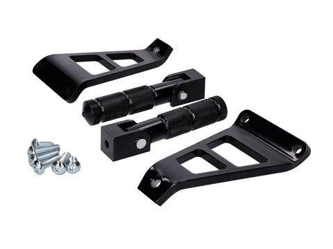 Pillion footrest set CNC black for Beta RR 50 (with bracket) 101 OCTANE MOTOVEIKALS 21