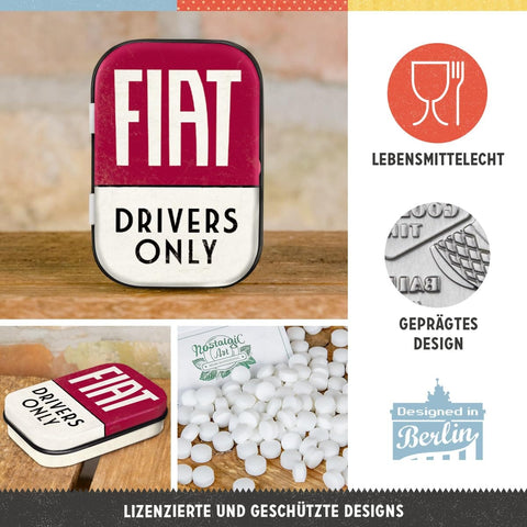 Piparmētru konfektes FIAT DRIVER ONLY NOSTALGIC ART MOTOVEIKALS 21