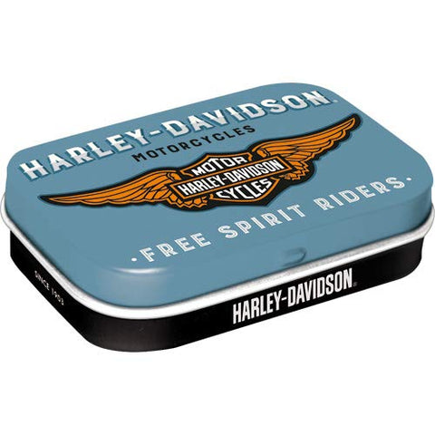 Piparmētru konfektes Harley Davidson LOGO Blue NOSTALGIC ART MOTOVEIKALS 21