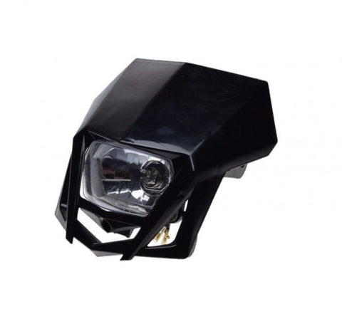 Prieksēšējais lukturis H7 BLACK / H4 12V 35/35W / 255 x 260 mm REPLICA MOTOVEIKALS 21