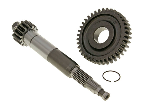 primary transmission gear kit Malossi HTQ 15/38 17.7mm countershaft diameter for Aprilia SR, Derbi GP, Gilera, Piaggio, Vespa MALOSSI MOTOVEIKALS 21