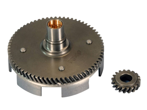 primary transmission gear up kit with clutch basket Polini 18/67 for Vespa PK, Special, XL 50, 75 POLINI MOTOVEIKALS 21