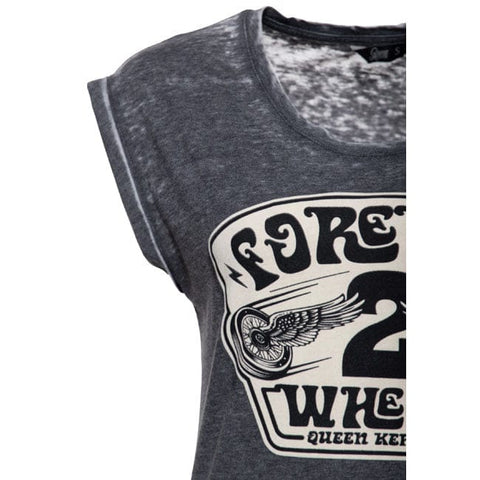 Queen Kerosin Forever 2 wheels t-shirt anthracite KING KEROSIN MOTOVEIKALS 21