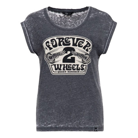 Queen Kerosin Forever 2 wheels t-shirt anthracite KING KEROSIN MOTOVEIKALS 21