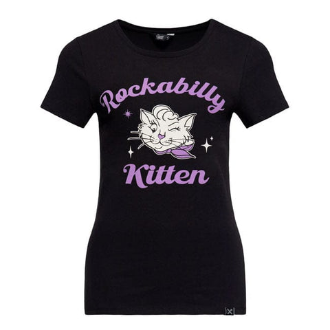 Queen Kerosin Rockabilly Kitten t-shirt black KING KEROSIN MOTOVEIKALS 21