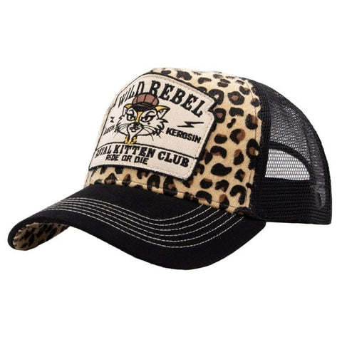 Queen Kerosin Royal Kitten Club cap leopard wash KING KEROSIN MOTOVEIKALS 21