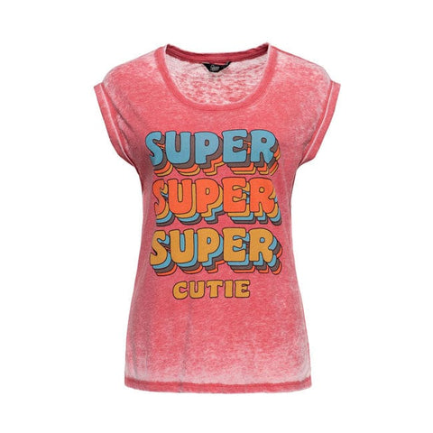 Queen Kerosin Super cutie t-shirt old pink KING KEROSIN MOTOVEIKALS 21